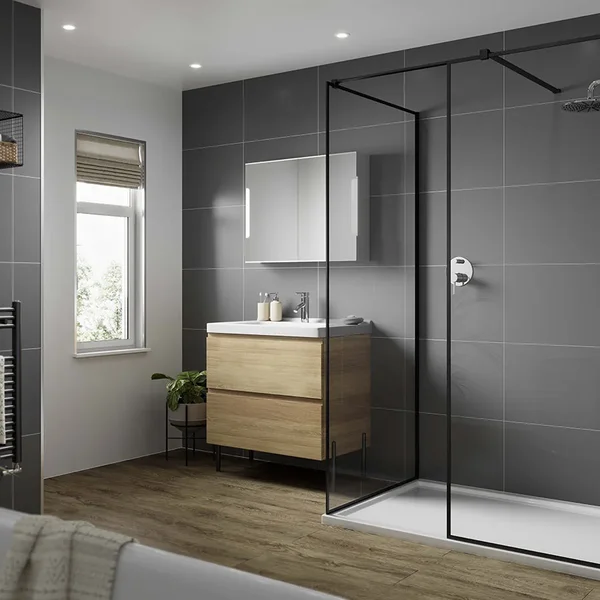 Dust Grey Tile Collection bathroom, second view